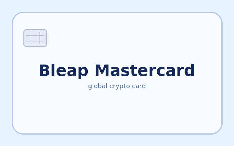 Bleap Mastercard – kriptokártya illusztráció