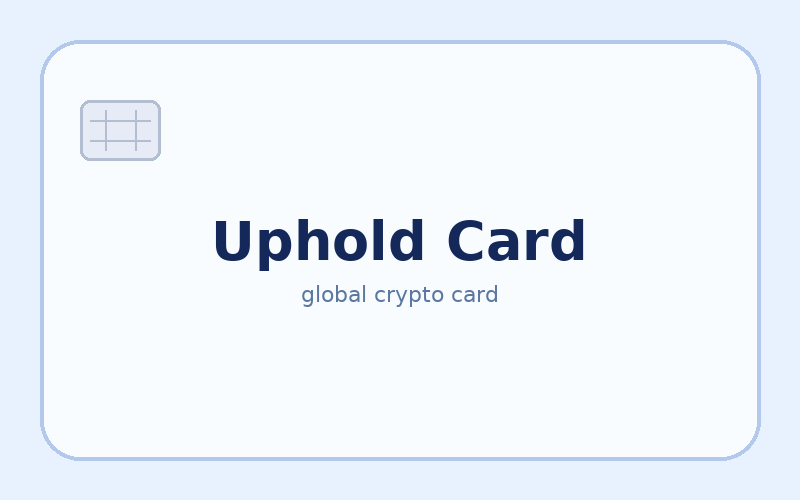 Uphold Card – kriptokártya illusztráció